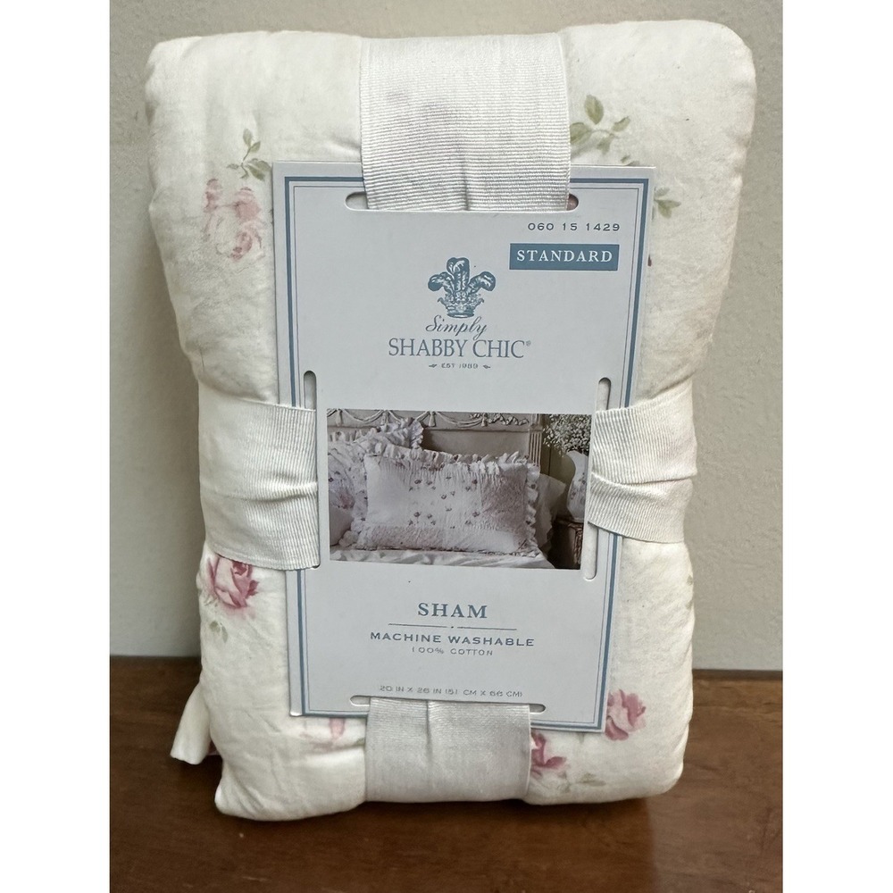2016 Simply Shabby Chic Floral Ditsy‎ Patchwork Standard Ruffle Pillow Sham NEW